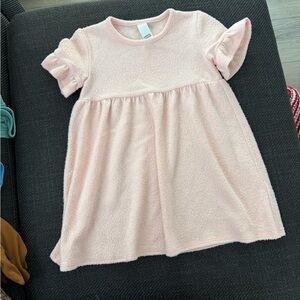 Bloomingdale’s soft pink teddy bear Ruffle Sleeve Dress